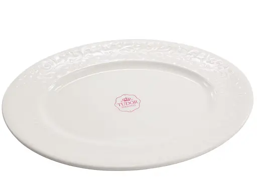 Блюдо овальне порцелянове Tudor Лоза 25 см біле (TU3544-2) - фото 1