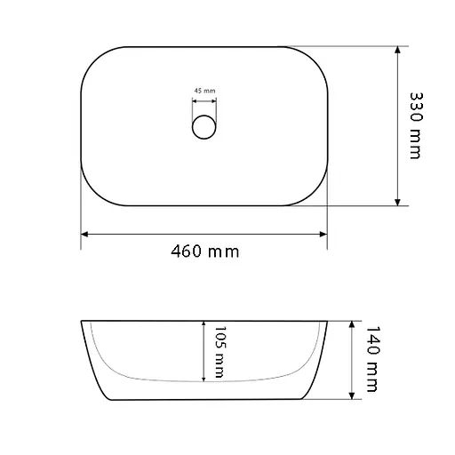 Умивальник VBI Ravenna space black matt накладний VBI-011221, Чорний матовий - фото 5
