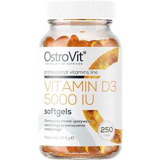 Витамин OstroVit Vitamin D3 5000 IU 250 капсул - фото 1