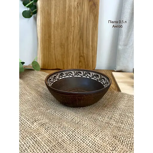 Столовый сервиз керамической (глиняной) посуды для Борща на 6 человек Ангоб - фото 7