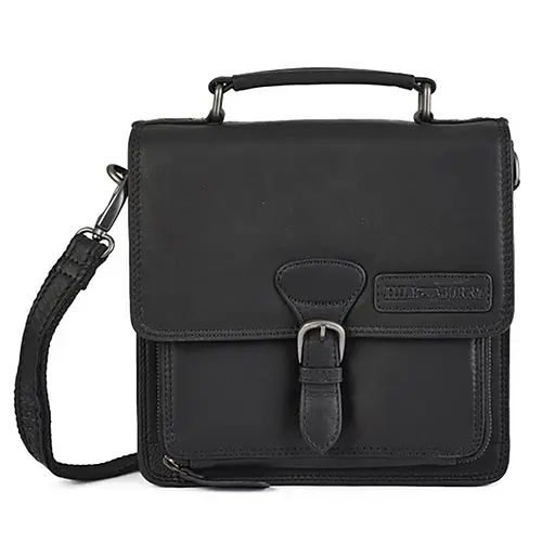 Кожаная мужская сумка через плечо Hill&Burry 23х25х9 см 000296280