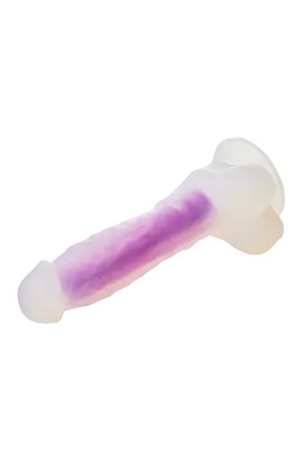 Неоновий фалоімітатор DreamToys Radiant 19 см синій - фото 7