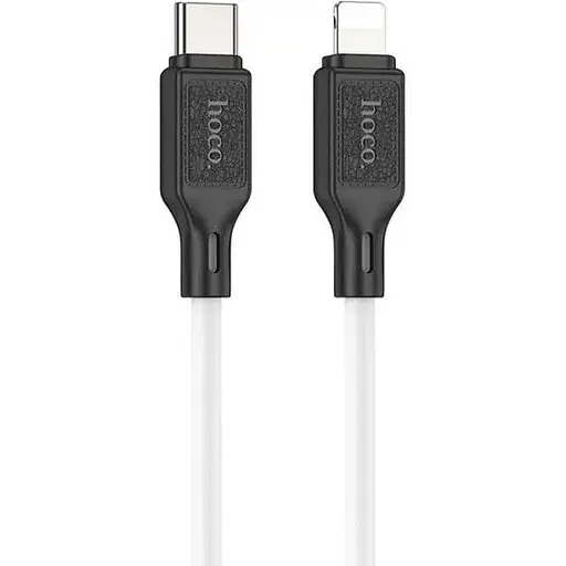 Кабель Hoco X90 Cool silicone PD charging data cable for Lightning Білий - фото 1