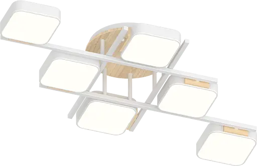 Люстра XI3358-6 белый + дерево