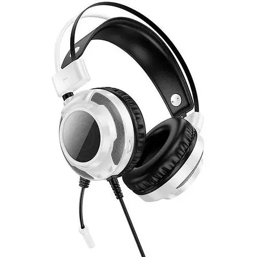 Дротові ігрові навушники Hoco W110 Resource Gaming, RGB, USB, 3.5мм, 2м Білий