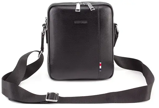 Чоловіча шкіряна сумка месенджер Marco Coverna 24х20х7 см sum0022242 - фото 5