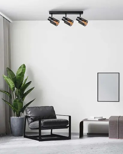 Світильник поворотний, спот Goldlux 331533 Rebecca E14 3x8W IP20 чорний - фото 2