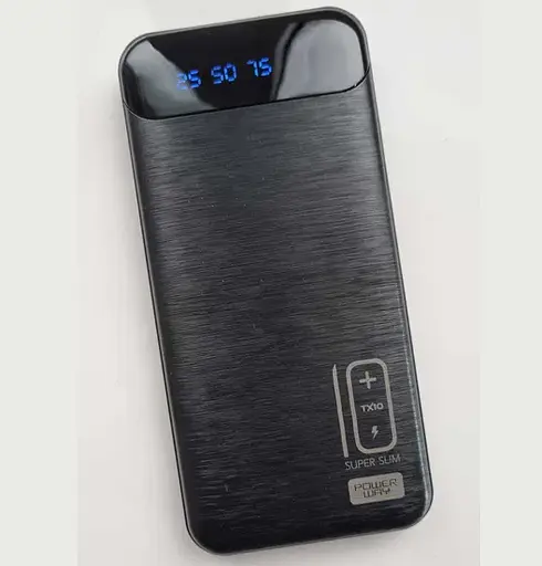 Портативний зовнішній акумулятор Power Bank Powerway TX10 10000mAh (Чорний) - фото 5