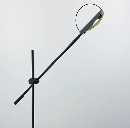 Торшер в чорному кольорі корпусу з натуральним камінням | Арт. FSE 14 BK | Line F - фото 2