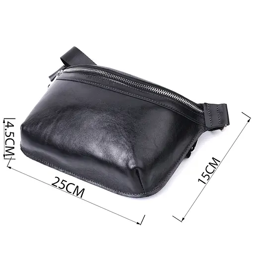 Кожаная бананка Grande Pelle унисекс 25х15х4.5 см sum0026992 - фото 3