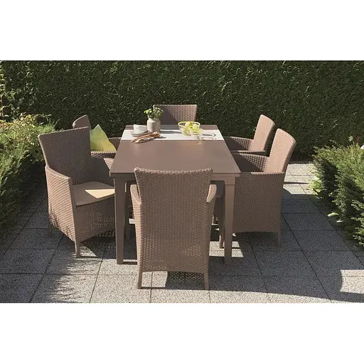 Крісло садове пластикове  Allibert  Iowa бежеве - фото 2