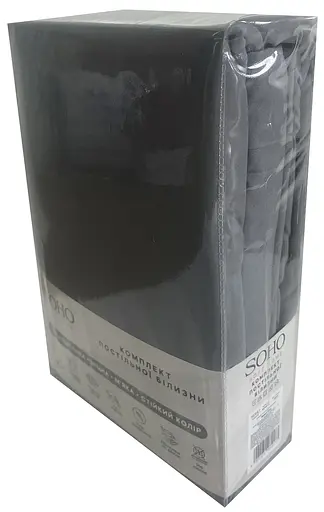 Комплект постільної білизни Двоспальний 180х220 см Maison Grey SOHO pbe0050871 - фото 3