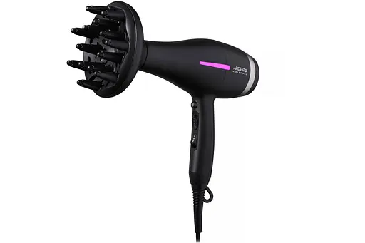 Фен Ardesto Violet PRO HD-Y223PRO, 1850-2200Вт, 2 швидкості, 3темп.режими, дифузор, чорний - фото 7