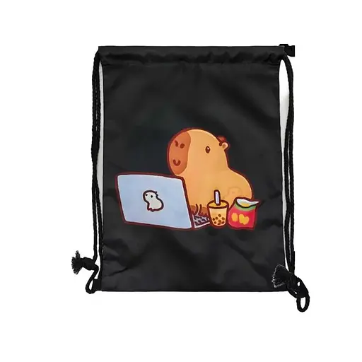 Мешок для обуви Капибара, не промокает, 34x43 см, 577 (в ассортименте)