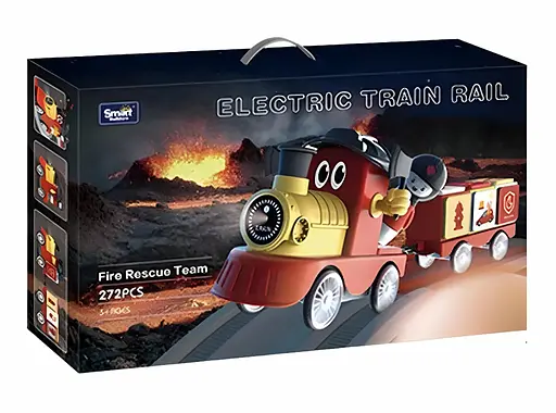 Детская железная дорога Electric Train Rail на 272 деталей со звуком и светом (519) - фото 6