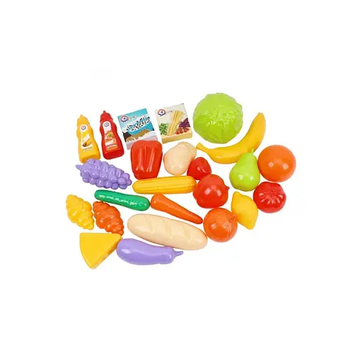 Ігровий дитячий набір "Маркет" 0730TXK прилавок з полицями, кошик, різні продукти - фото 3