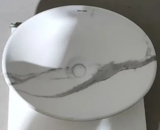 Умивальник накладний Mixxus Premium Ellipse-0108 marble 400x330x145 мм MP6526, Мармур - фото 2