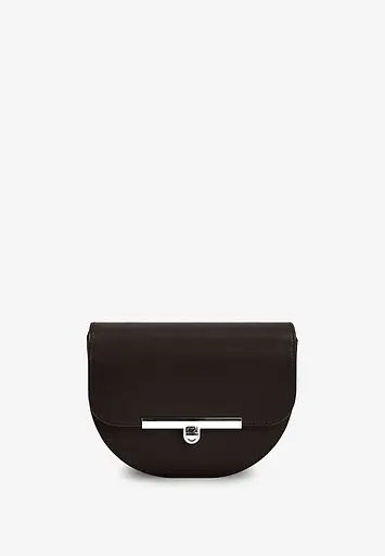 Женская кожаная сумка поясная-кроссбоди Bridget темно-коричневая - фото 4