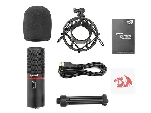 Стрімовиймікрофон Redragon Blazar GM300 (USB) металевий з підставкою кабель 1.7м - фото 7