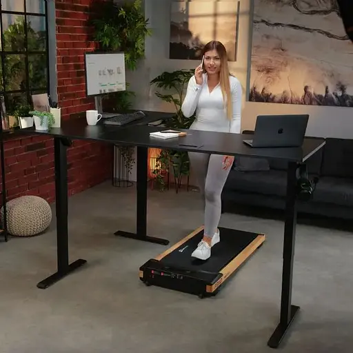 Компьютерный угловой стол Di Volio Trani с регулируемой высотой черный - фото 2