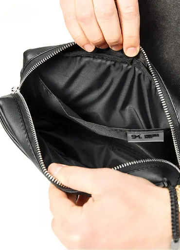 Мужская сумка бананка Sambag Harvi черная 24×16×6 см (88213001m) - фото 6