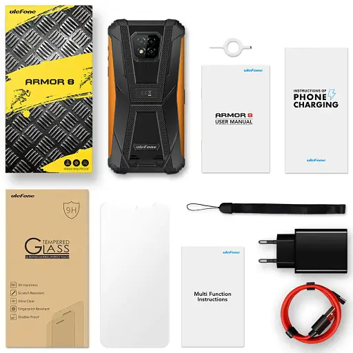 Захищений смартфон Ulefone Armor 8 4/64GB АКБ 5 580мАг Orange - фото 9