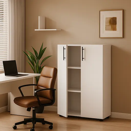 Шкаф для документов средний ОП-612 Orange-Line 700х347х1103 Белый - фото 3