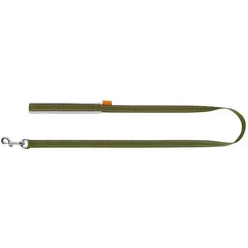 Повідець Dog Extreme з нейлону з прогумованою ручкою (ширина 14 мм, довжина 122 см) хакі - фото 2