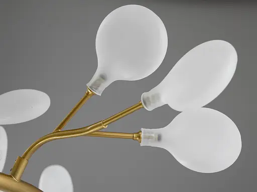 Декоративная люстра в коридор "Светлячок", золотая люстра на 36 ламп - фото 4