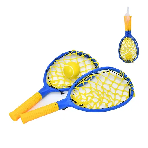 Набір дитячих ракеток MS4381, 2 шт. 39 см, фомовий м’яч 6 см, у сітці (В асортименті)