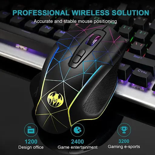 Бездротова ігрова миша Sundy PUBG M30 Black з акумулятором і підсвічуванням 2.4 ГГц - фото 6