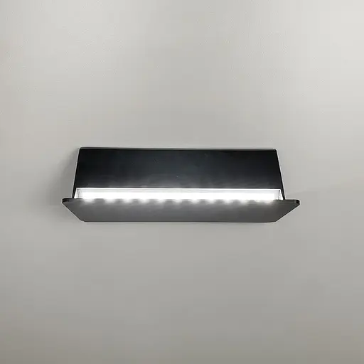 Чорне мінімалістичне регулююче бра Line F 19х8 см Арт. WB 44/190 BK - фото 2