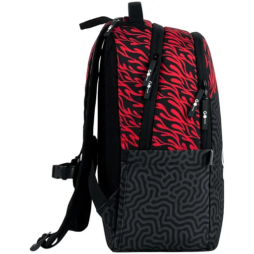 Рюкзак GoPack Teens 135M-4 Чорно-червоний (GO26-135M-4) - фото 4