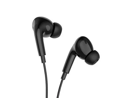 Навушники Hoco M111 Pro, провідні, вакуумні, з мікрофоном, Lightning, 1.2m, чорні - фото 2