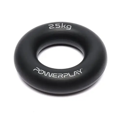 Еспандер кістьовий PowerPlay силіконовий PP-4324 Hand Grip Ring Hard 25 кг Чорний (PP_4324_25kg) - фото 2
