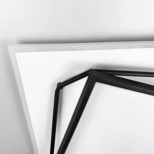 Стельовий світильник Square у чорно-білому каркасі | Арт. S 20-500*500 BK+WT | Line F - фото 4