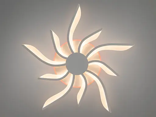 Оригінальна світлодіодна люстра з пультом, підсвіткою, 82W, біла - фото 3