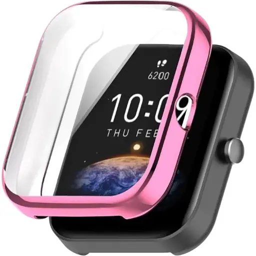 Чехол-накладка DK Silicone Face Case для Xiaomi Amazfit Bip 3 / 3 Pro (pink rose)