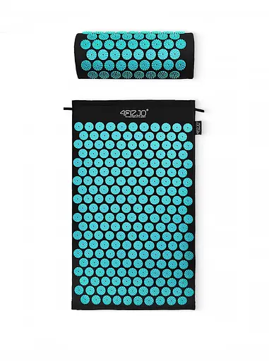 Коврик акупунктурный с валиком 4FIZJO Classic Mat Аппликатор Кузнецова Black/Blue (P-5905973402385) - фото 1