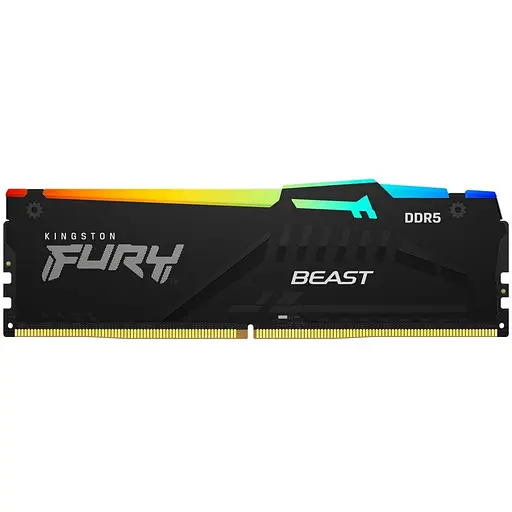 Модуль пам'яті для комп'ютера DDR5 16GB (2x8GB) 5200 MHz FURY Beast RGB Kingston Fury (ex.HyperX) (KF552C40BBAK2-16) - фото 3