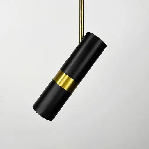 Черный поворотный подвесной светильник со спотом | Line F | Арт. S167/1 BK+AB - фото 7