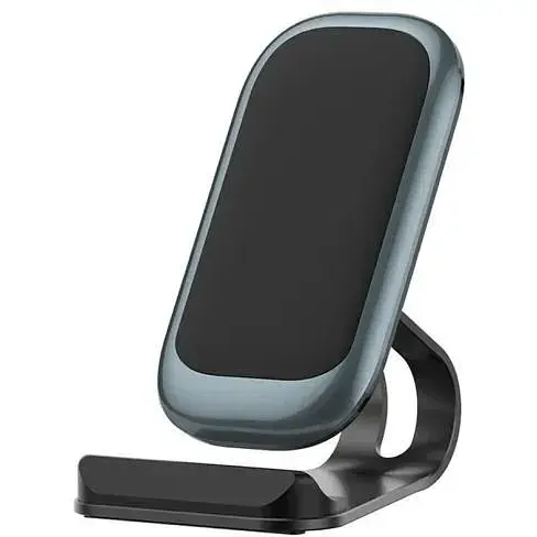 Бездротовий зарядний пристрій ColorWay, синій, 10 Вт, з підставкою для телефону, Qi, автовідключення для захисту акумулятора - фото 1