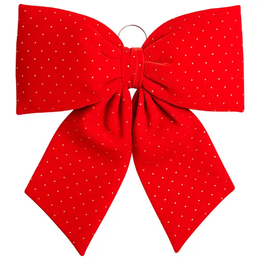 Оксамитовий бант новорічний 55х70 см на ялинку та двері Червоний Yiwu CR-2-5