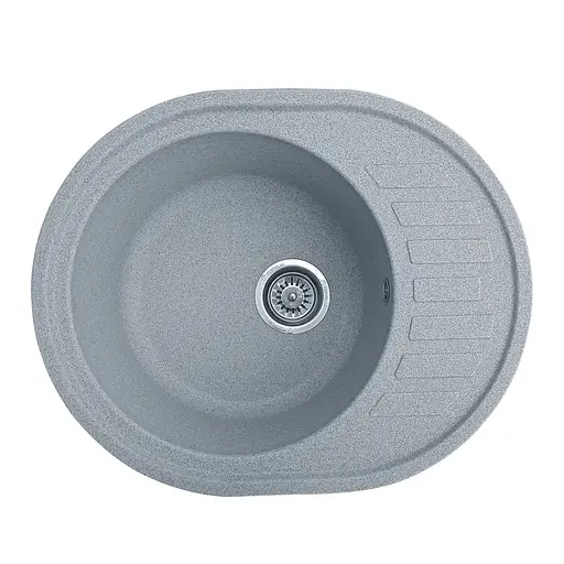 Кухонная мойка из искусственного камня овальная WiZ №11 620х500 мм (Сера)