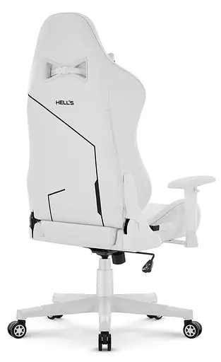 Компьютерное кресло Hell’s HC-2001 White-Black экокожа - фото 5