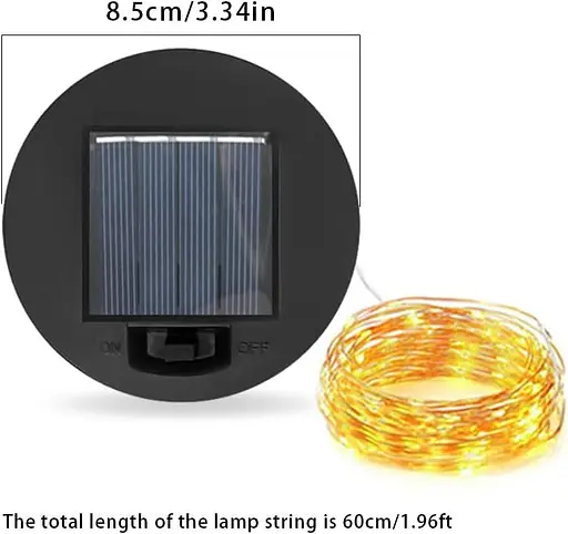 WDKXCN Змінна верхня частина сонячного світла, 4 шт. 8,5 см Сонячна лійка Змінні світильники з 36 світлодіодними гірляндами - фото 2