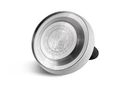 Чайник нержавіюча сталь з мармуровим покриттям Edenberg EB-8812 з капсульним дном зі свистком 3л Білий - фото 4