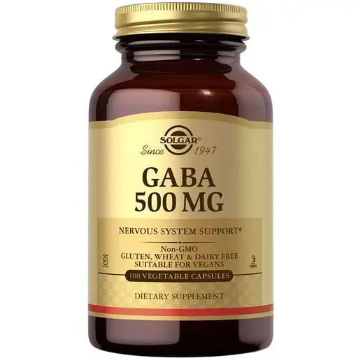 Амінокислота Solgar GABA 500 mg, 100 вегакапсул