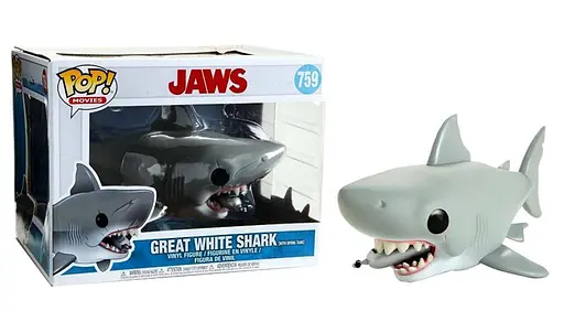 Фигурка Funko Pop Фанко Поп Челюсти Акула людоед Jaws w/ Diving tank Большая белая акула 15см Movies J G759