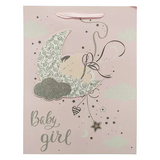 Подарочный пакет Bambi 2369L 40х30 х0,1 Розовый-1 - фото 1